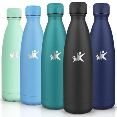 Abbildung von HoneyHolly Trinkflasche Edelstahl 750ml Thermosflasche, BPA Frei, Sport Auslaufsicher Wasserflasche,Trinkflasche Kohlensäure Geeignet, Thermoskanne für Fitness, Gym, Fahrrad