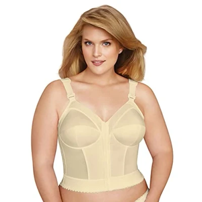 Abbildung von EXQUISITE FORM Damen Fully Front Close Longline Posture 5107530 BH, Undurchsichtige, Beige, 110E