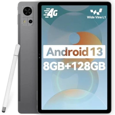 Abbildung von UMIDIGI Tablet 10,1 Zoll Android 13 Tablet, G5 Tab 8GB+128GB(TF 1TB),Octa Core,Widevine L1 Gaming Tablet,6000mAh Akku,13MP+8MP, 4G LTE/Dual SIM/GPS/WiFi/Stift,Tablet mit Hülle