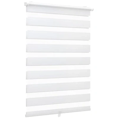 Abbildung von Sekey Doppelrollo Klemmfix ohne Bohren Duo Rollo Schnurlos Faltrollo 40x130cm, Dunkelgrau