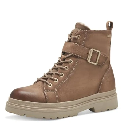 Abbildung von TAMARIS COMFORT Damen Winterstiefeletten zum Schnüren Gefüttert Wasserabweisend, Braun (Camel), 39 EU