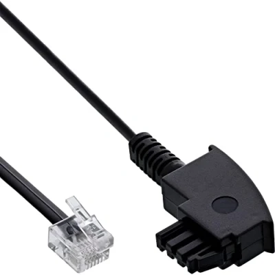 Abbildung von InLine 18602 TAE F Kabel für DSL Splitter, Stecker an Western 6/2 DEC Stecker, 2m