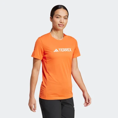 Abbildung von Adidas Terrex Multi LOGO TECH Sport Tshirt, Damen, Größe: XS, Semi impact orange
