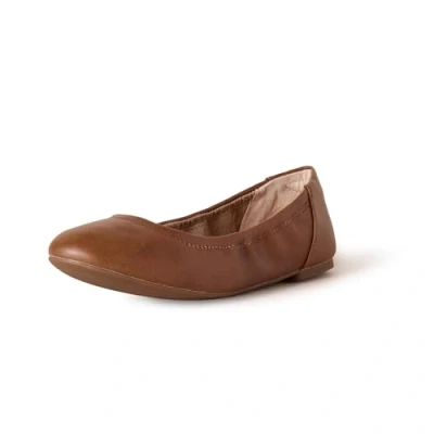 Abbildung von Amazon Essentials Damen Belice Ballerinas, Kastanienbraun Kunstleder, 39.5 EU