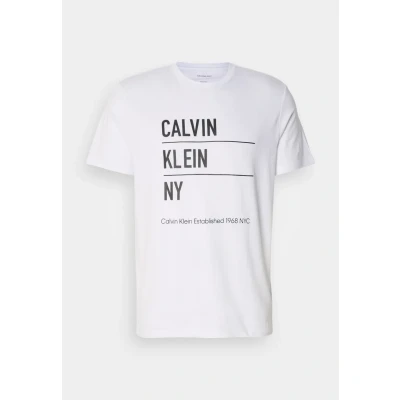 Abbildung von Calvin Klein Jeans Tshirt print, Herren, Größe: XS, Brilliant white