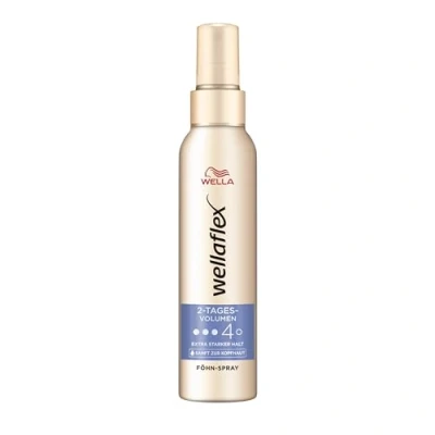Abbildung von Wellaflex 2 Tages Volumen Föhnspray für Frauen Bis zu 48 Std. extra starker Halt Voluminöses Haar Schonend zur Kopfhaut, dermatologisch getestet Frei von Silikonen Haltegrad 4 150ml