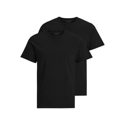 Abbildung von Jack &amp; Jones Jacbasic CREW NECK TEE 2 PACK Unterhemd/shirt, Herren, Größe: Small, Black