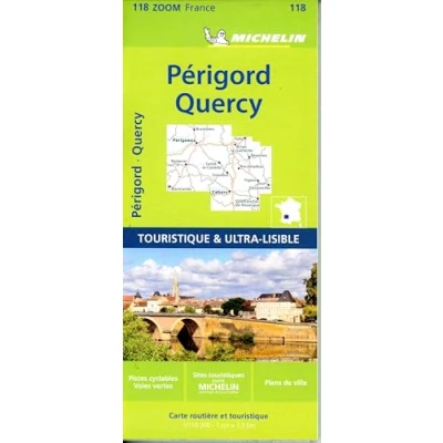 Abbildung von Michelin Périgord, Quercy: Straßen und Tourismuskarte 1:150.000 (MICHELIN Zoomkarten)