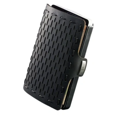 Abbildung von I CLIP Original Geldbörse mit Münzfach Leder Portemonnaie Herren Kreditkartenetui Geldklammer hochwertiger Geldbeutel Slim Wallet Black schwarzem Rahmen