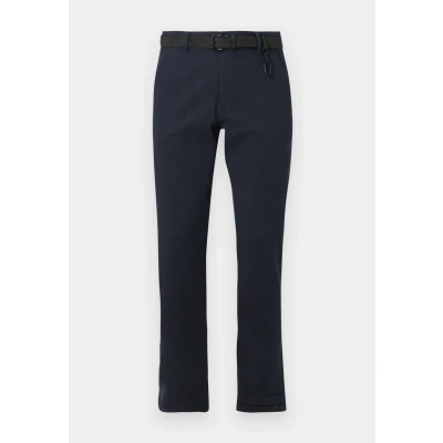 Abbildung von TOM Tailor Denim Structured Chinos WITH BELT Chino navy, Herren, Größe: 29x32, Navy