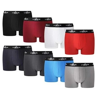 Abbildung von FM London 8PACK Fitted Hipsters Boxer Shorts Panties, Herren, Größe: Medium, Multicolour (classic mix 10)