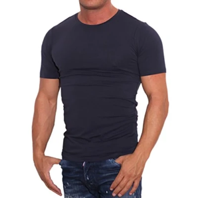 Abbildung von JACK &amp; JONES Herren T Shirt 12058529 Basic O Neck Tee, Blau (NAVY BLUE 19 4024 TCX), S / 48