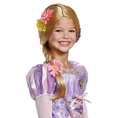 Abbildung von Disney Deluxe Offizielle Rapunzel Perücke Prinzessin Kostüm Zubehör, Kinder Perücke, Einheitsgröße