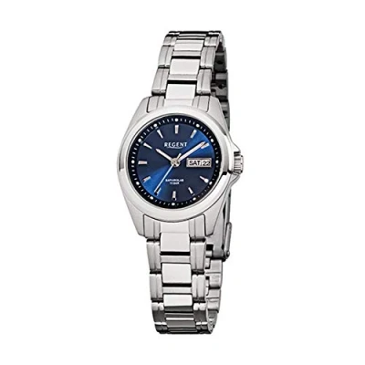 Abbildung von Regent Damen Armbanduhr Elegant Analog Stahl Armband silber Quarz Uhr URF518
