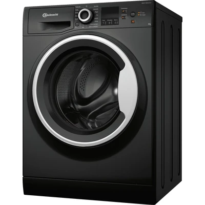 Abbildung von Bauknecht WM BB 814 A Waschmaschine Frontlader / 8kg EEK A/Kurz 30 Kurz 45 Kraftvolle Fleckenentfernung/Anti Allergie Programm/Wolleprogramm/Schwarz/Langlebiger Inverter Motor