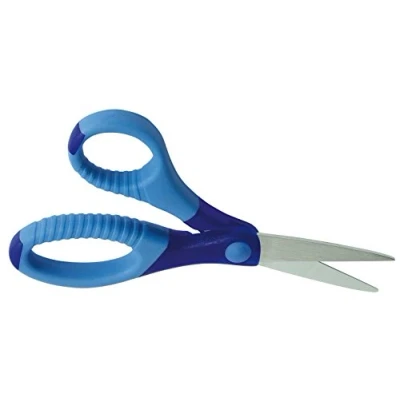 Abbildung von Wedo 773503 Bastelschere (Gripy 5 Zoll spitz, aus rostfreiem Edelstahl, 13 cm) blau
