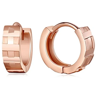 Abbildung von Unendlich U Fashion Labyrinth Damen Creolen 925 Sterling Silber Ohrringe Ohrschmuck, Rosegold