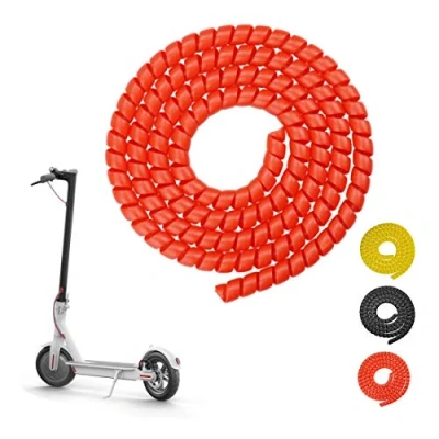 Abbildung von Yungeln Scooter Kabelschutz Spiral Kabelschlauch 1M Silikon Kabelschoner kompatibel für Xiaomi 1S/M365/Pro Ninebot Rot