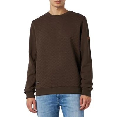 Abbildung von camel active Diamant Steppung Sweatshirt, Herren, Größe: 3XL, Dark chocolate