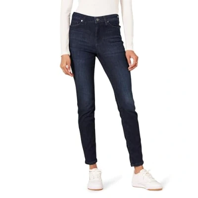 Abbildung von Amazon Essentials Damen Skinny Jeans, Halbhoch, Dunkle Waschung, 36 38 Lang
