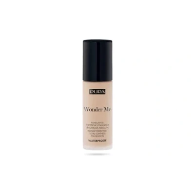 Abbildung von Pupa Fluid Foundation Waterproof Wonder Me (010 Porcelain Neutral) Instant Perfection und absolute Leichtigkeit, lang anhaltend, wasser feuchtigkeitsbeständig Größe 30 ml