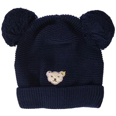 Abbildung von Steiff Girl&#039;s Bommel Beanie Mütze, Navy, 51