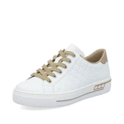 Abbildung von Rieker Damen Low Top Sneaker L88W2, Frauen Halbschuhe,Strassenschuhe,Sportschuhe,Freizeitschuhe,Turnschuhe,Laufschuhe,Weiss (80),41 EU / 7.5 UK