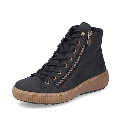 Abbildung von Rieker Damen Low Top Sneaker Z6610, Frauen Halbschuhe, lose Einlage,schnürschuhe,schnürer,straßenschuhe,Strassenschuhe,schwarz (00),36 EU / 3.5 UK
