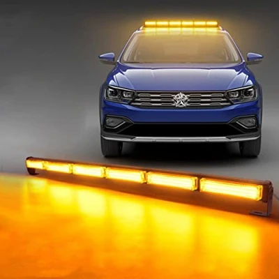 Abbildung von antom 90 cm LED Rundumkennleuchte 60W Gelb Rundumleuchte für Auto Anhänger Wohnwagen SUV 14 Blinkende Stroboskop Modi…