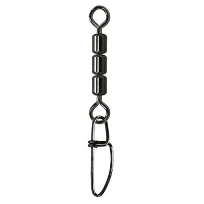 Abbildung von Jenzi High Speed Wirbel mit Fastlock Karabiner Balck Nickel Gr. 10 12kg