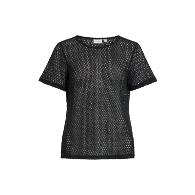 Abbildung von VILA Vimine O NECK Tshirt basic, Damen, Größe: Medium, Black beauty