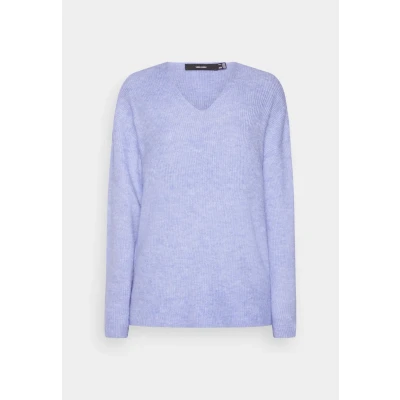 Abbildung von Vero Moda Vmcrewlefile LS Vneck NOOS Strickpullover jacaranda, Damen, Größe: Small, Jacaranda