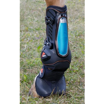 Abbildung von eQuick Gamaschen eShock Overreach Front Schwarz Vollblut