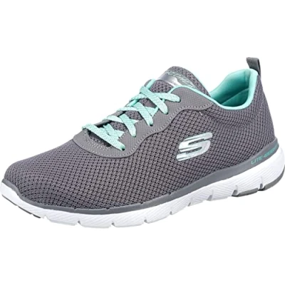 Abbildung von Skechers Damen Flex Appeal 3.0 First Insight Sneaker, Gray Mesh Mint Trim, 36 EU
