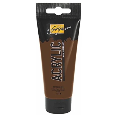 Abbildung von KREUL 84123 Solo Goya Acrylic, 100 ml Tube in umbra, cremige vielseitig einsetzbare Acrylfarbe Studienqualität, auf Wasserbasis, schnell und matt trocknend, gut deckend, wasserfest