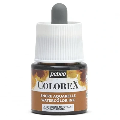 Abbildung von Pébéo Colorex Tinte 45 ML Natürliche Siena Aquarell mit samtigem Finish Zeichentusche Multi Tool Alle Medien