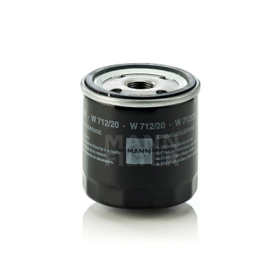 Abbildung von MANN FILTER W 712/20 Ölfilter 3/4 16 UNF Anschraubfilter AUDI: 200 C3 Saloon, Quattro, Avant