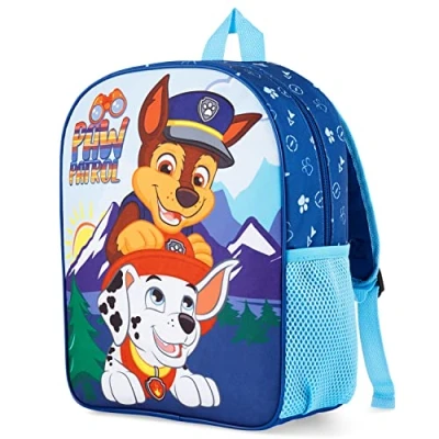 Abbildung von PAW PATROL Kindergartenrucksack Jungen, Niedlich und Strapazierfähig Kindergartenrucksack, Kindergarten Rucksack mit Gepolsterten Schultern Netzseitentasche, 39 x 28 cm 15 cm, Mehrfarbig