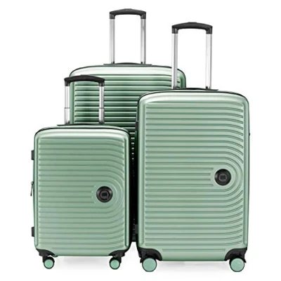Abbildung von HAUPTSTADTKOFFER Mitte 3er Kofferset Handgepäckskoffer 55 cm, mittelgroßer Koffer 68 cm + großer Reisekoffer 77 Hartschale ABS, TSA, Mint