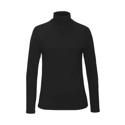 Abbildung von Lascana Stehkragen Langarmshirt, Damen, Größe: 36/38, Schwarz