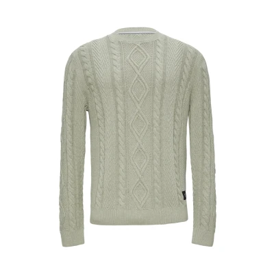 Abbildung von s.Oliver MIT Zopfmuster Strickpullover, Herren, Größe: Large, Helles beige