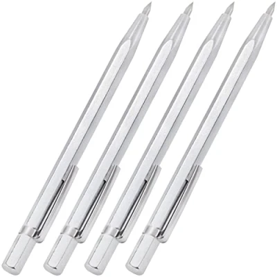 Abbildung von QIMEI SHOP Reißnadel für Metall Gravurstifte aus Wolframkarbid Anreisswerkzeug Anreissnadel Scriber die Gravur von Holz Keramik Glas 4 Stück