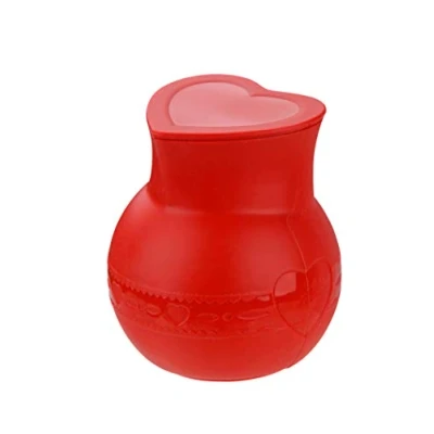 Abbildung von Dr. Oetker Silikon Schmelztopf mit Deckel FLEXXIBLE LOVE, Schmelzen von Schokolade, spülmaschinengeeignet,mikrowellengeeignet,250 ml Fassungsvermögen (Farbe: Rot), Menge: 1 Stück