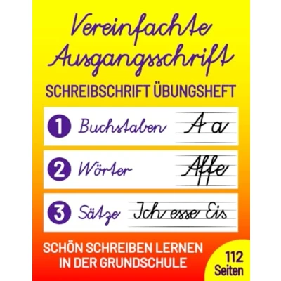 Abbildung von Schreibschrift Übungsheft Klasse 1, 2 und 3: Vereinfachte Ausgangsschrift (VA) Schön Schreiben lernen in der Grundschule