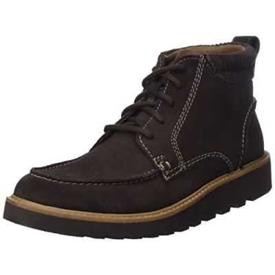 Abbildung von Clarks Herren Barnes Mid Fashion Boot, Dark Brown Suede, 42 EU