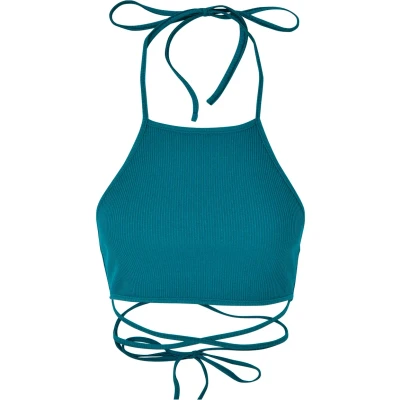 Abbildung von Urban Classics Trapeze Cropped Top, Damen, Größe: Large, Watergreen