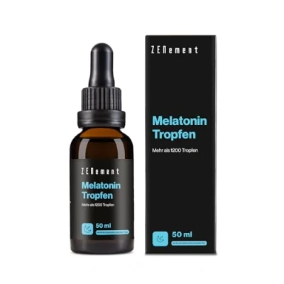 Abbildung von Melatonin Tropfen FORTE (50 ml) 1200 mit je 0,25 mg optimal hochdosiert &amp; effektiv für 1100 Anwendungen Alternative zu Einschlafspray o Tabletten 100% vegan
