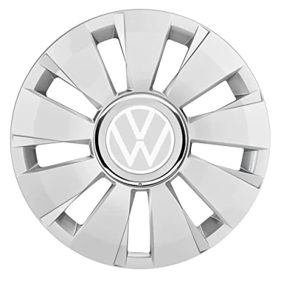 Abbildung von Volkswagen 1S0071454BYEH Radzierblenden (4 Stück) Radkappen 14 Zoll Stahlfelgen Radblenden, Silber