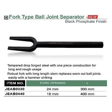 Abbildung von Kugelgelenkabzieher TOPTUL 24 mm (Abstand 55mm, Länge 300mm)
