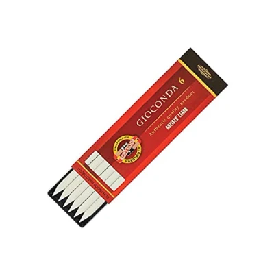 Abbildung von Koh I Noor Künstlerkreiden für Druckbleistift, Minenstärke 5.6mm, 120mm Länge Weiß